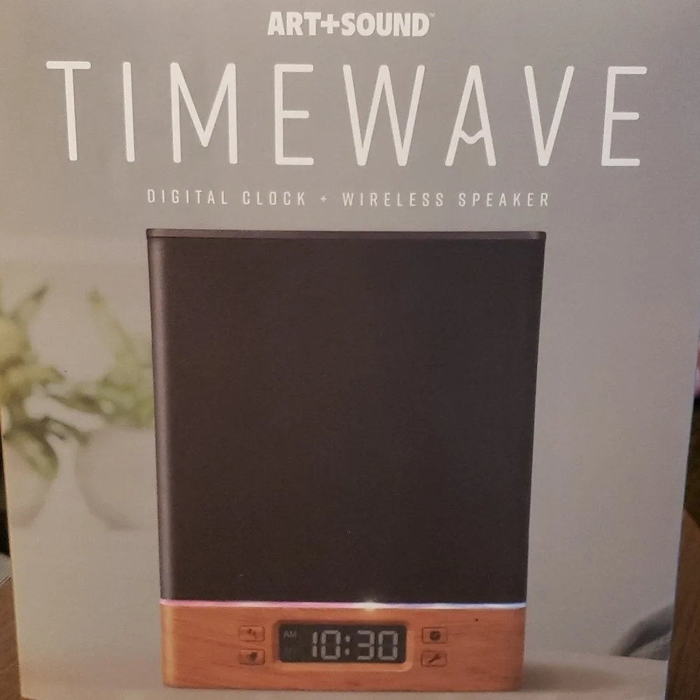 Timewave Digital Clock Wireless Bluetooth Speaker w/Sound Sensitive LED Lights